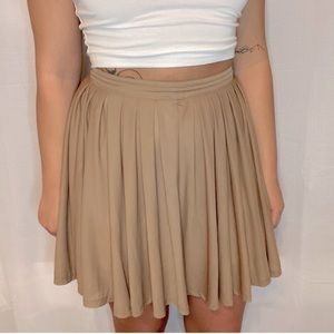 Tan midi skirt.